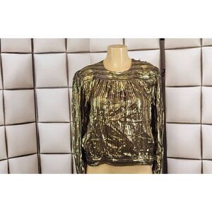 Lloyd Williams Metallic gold blouse